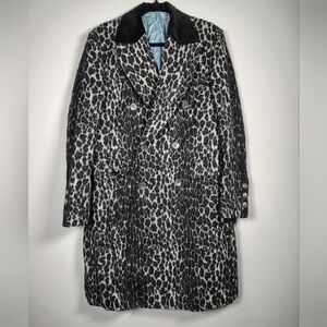 F. E. Castleberry Wool Snow Leopard Unisex Jacket Approximately Sz 12 Mens 40-42